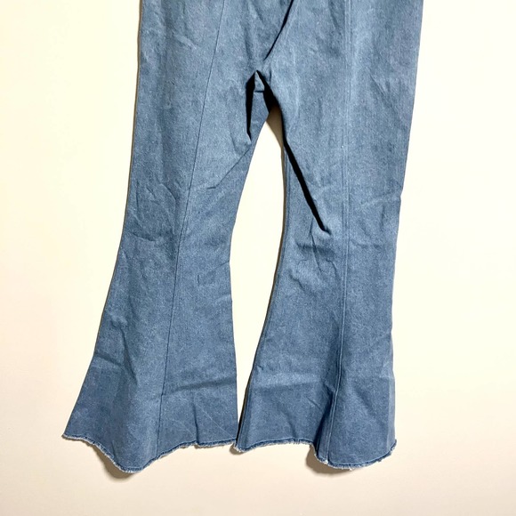 Revolve Petersyn Malibu Slit Front Raw Hem Flare Jeans BRAND NEW Boho - Picture 8 of 14